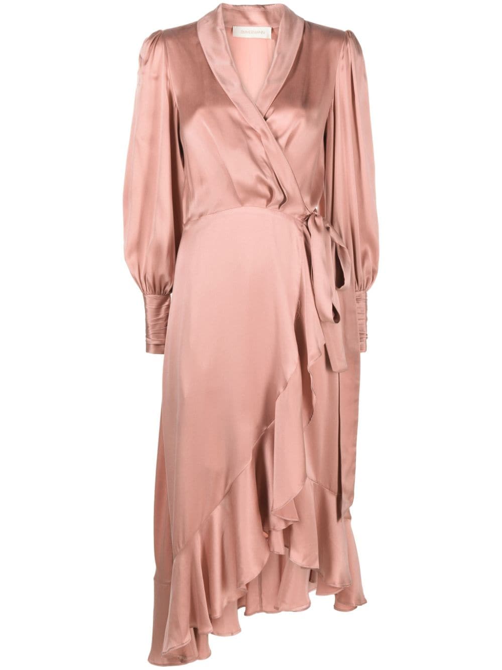 ZIMMERMANN wrap silk midi dress - Pink von ZIMMERMANN