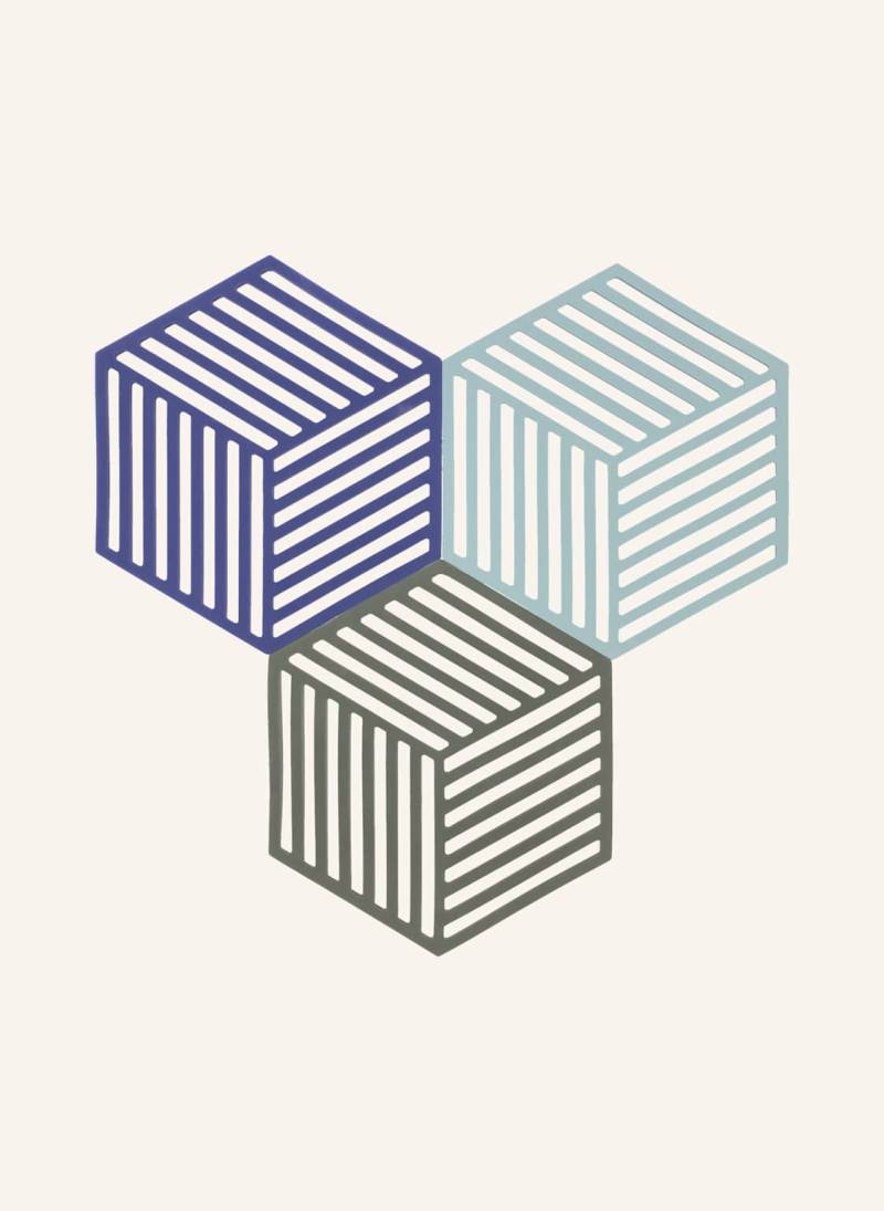 Zone Denmark 3er-Set Untersetzer Hexagon blau von ZONE DENMARK