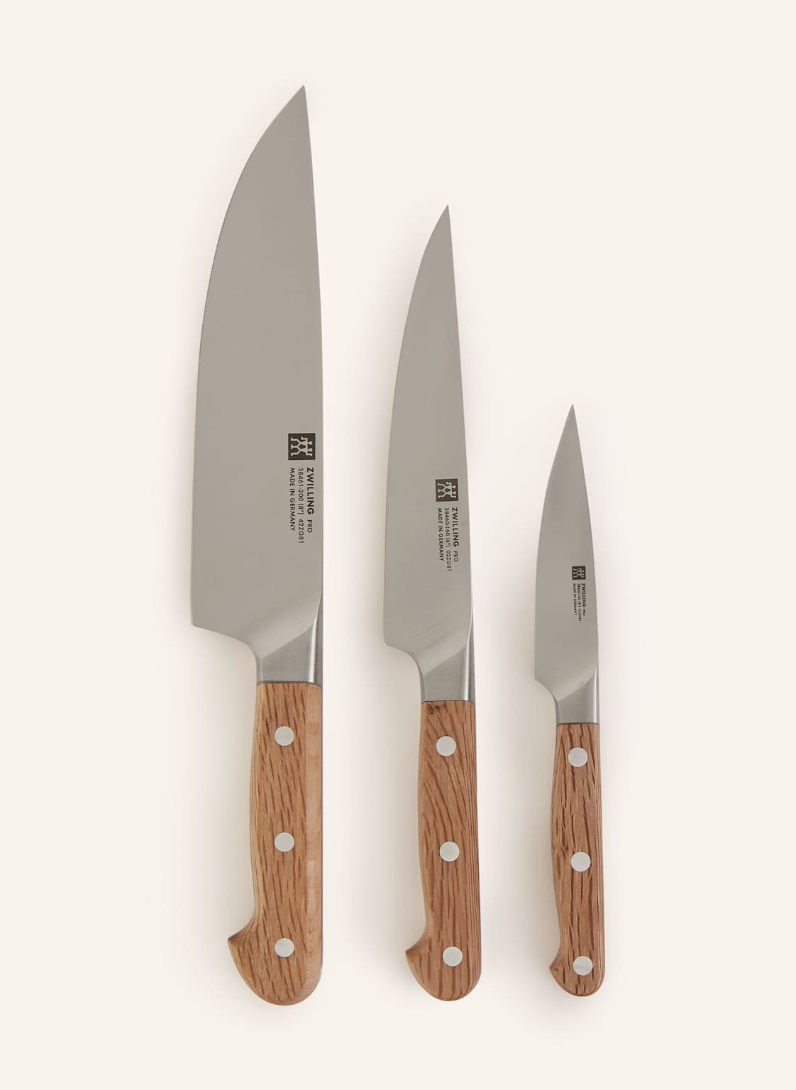 Zwilling 3-Tlg. Messer-Set Pro Wood braun Zwilling 3-Tlg. Messer-Set Pro Wood braun von ZWILLING