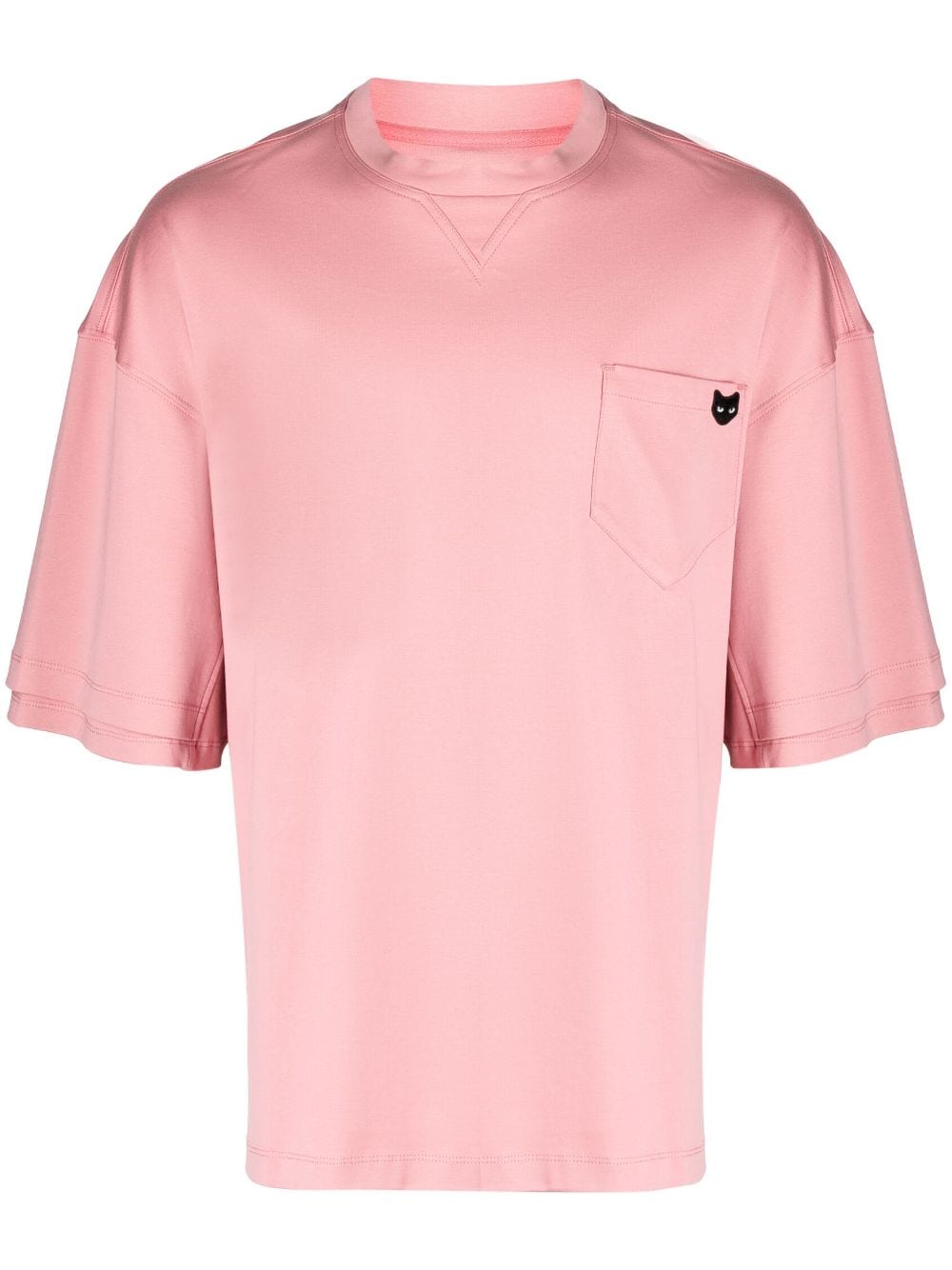 ZZERO BY SONGZIO logo-patch short-sleeve T-shirt - Pink von ZZERO BY SONGZIO