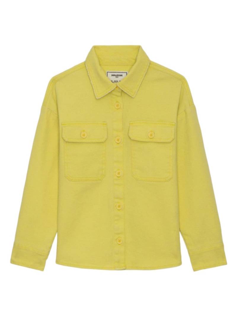 Zadig & Voltaire Kids Timmy slogan-print jacket - Yellow von Zadig & Voltaire Kids