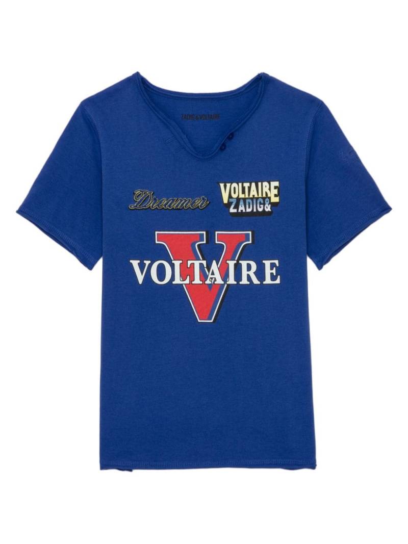 Zadig & Voltaire Kids Voltaire-print T-shirt - Blue von Zadig & Voltaire Kids