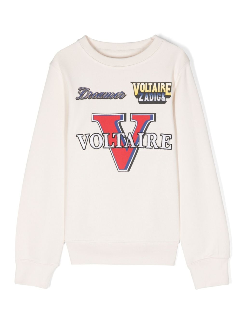 Zadig & Voltaire Kids embroidered-logo cotton sweatshirt - Neutrals von Zadig & Voltaire Kids