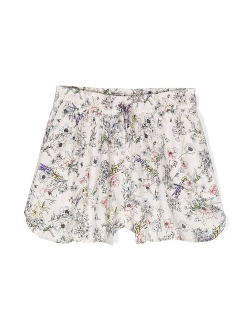 Zadig & Voltaire Kids floral-print shorts - Neutrals von Zadig & Voltaire Kids