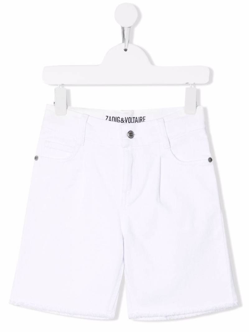 Zadig & Voltaire Kids mid-rise cotton shorts - White von Zadig & Voltaire Kids