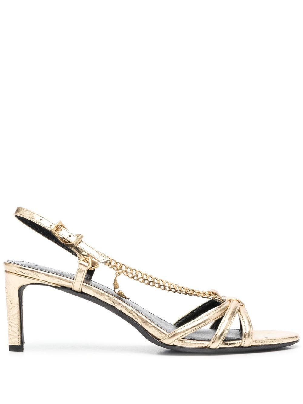 Zadig&Voltaire 80mm chain-detail open-toe sandals - Gold von Zadig&Voltaire