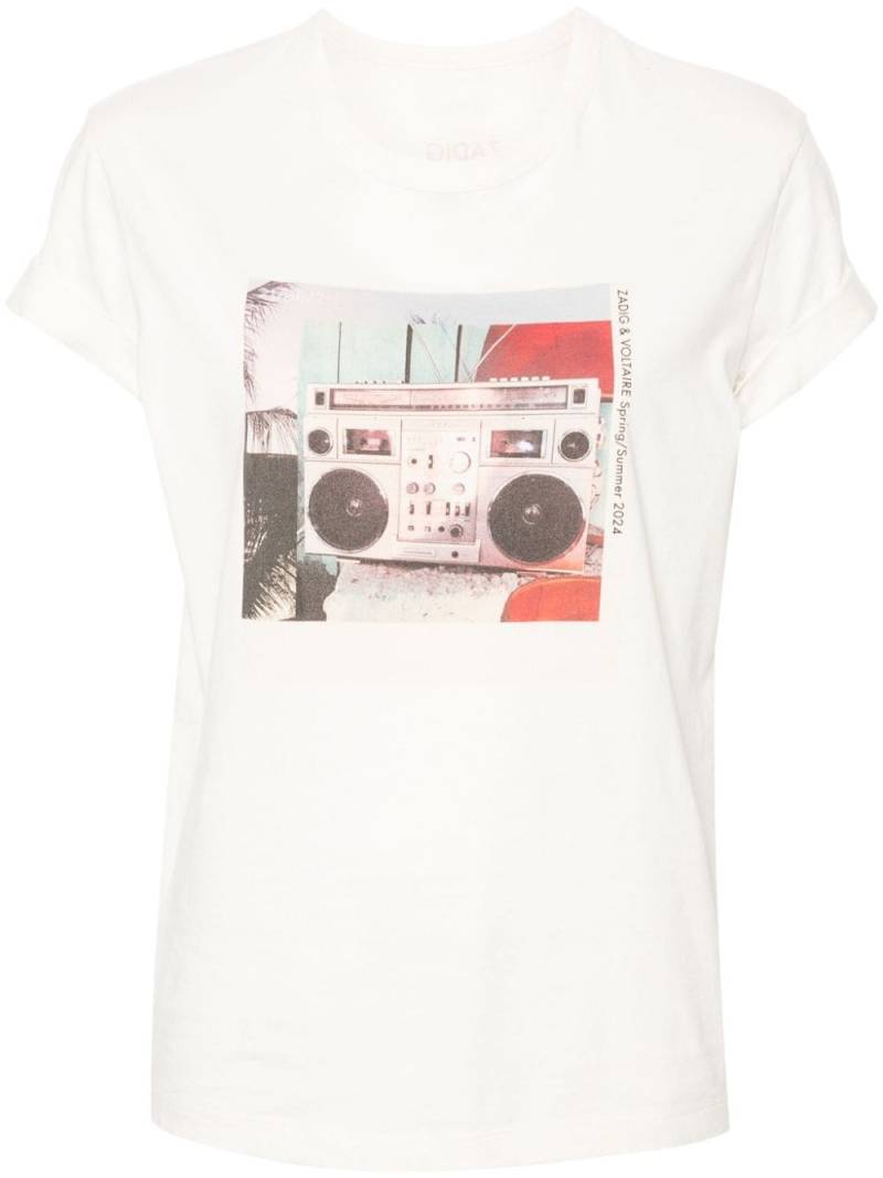 Zadig&Voltaire Anya Co Photoprint cotton T-shirt - Neutrals von Zadig&Voltaire