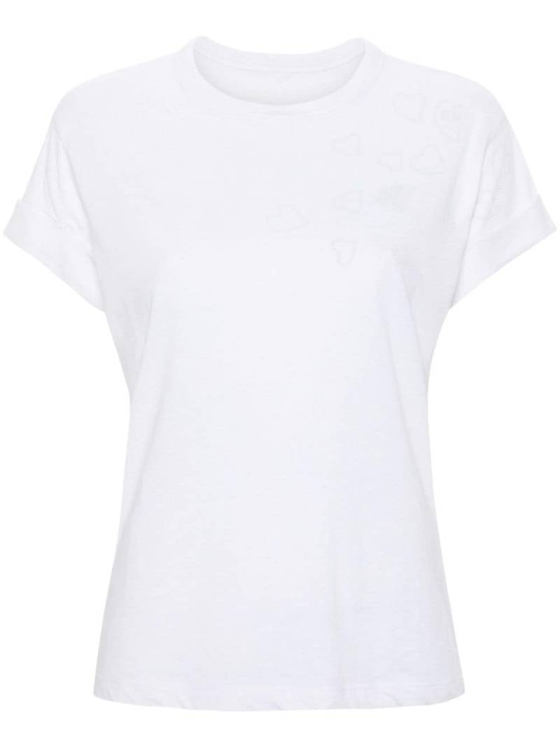 Zadig&Voltaire Anya studded-hearts T-shirt - White von Zadig&Voltaire