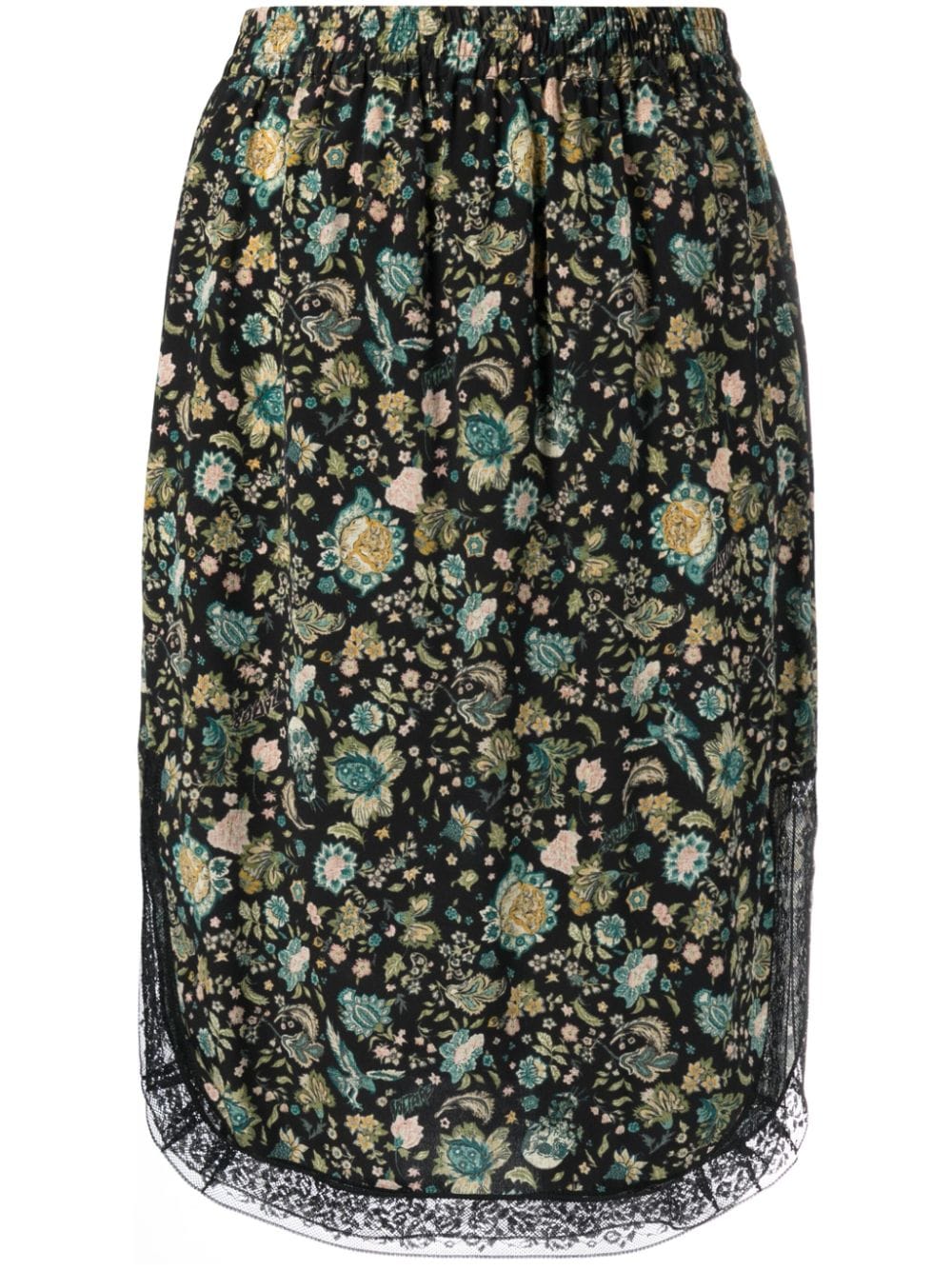 Zadig&Voltaire Bali floral-print midi skirt - Black von Zadig&Voltaire