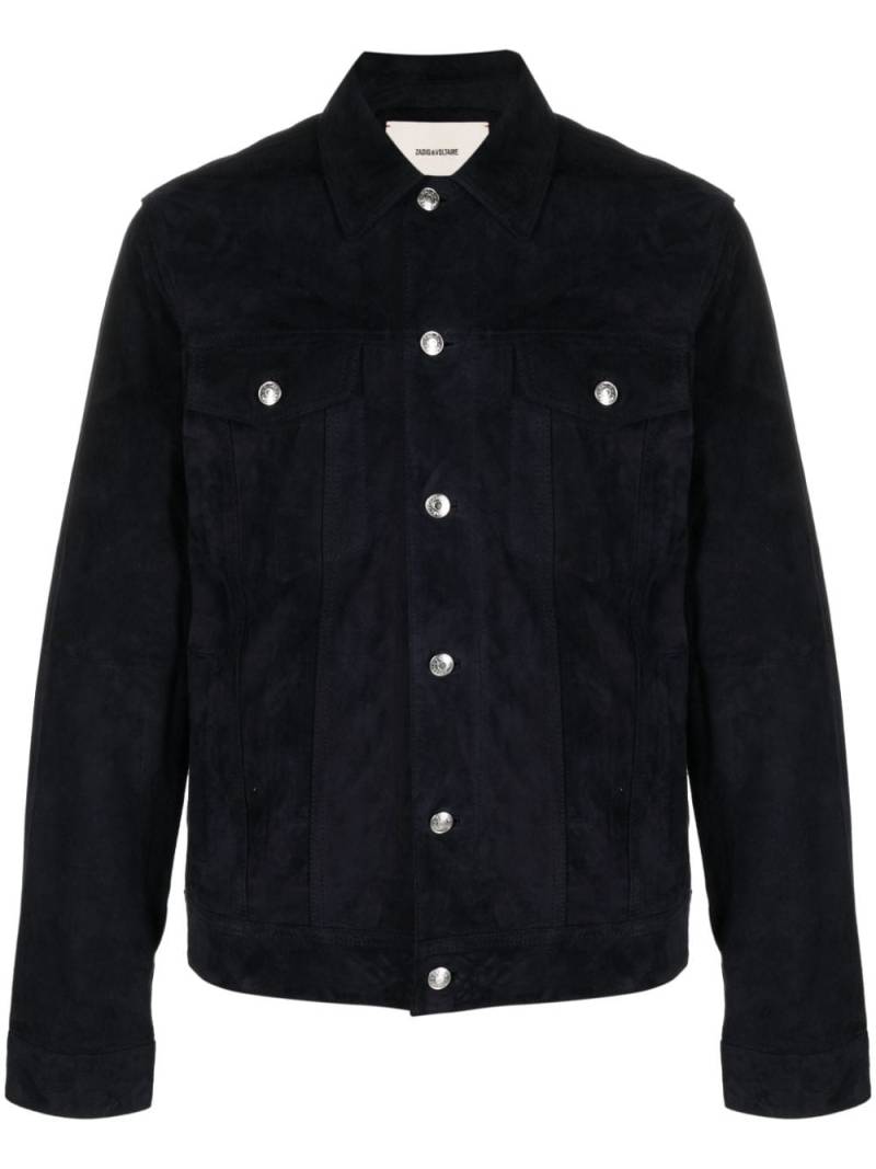 Zadig&Voltaire Base suede shirt jacket - Blue von Zadig&Voltaire