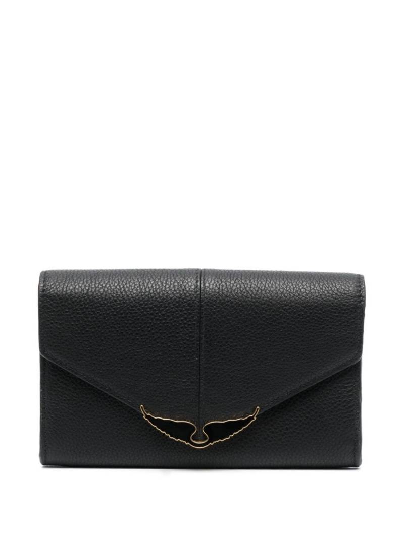 Zadig&Voltaire Borderline folded leather wallet - Black von Zadig&Voltaire