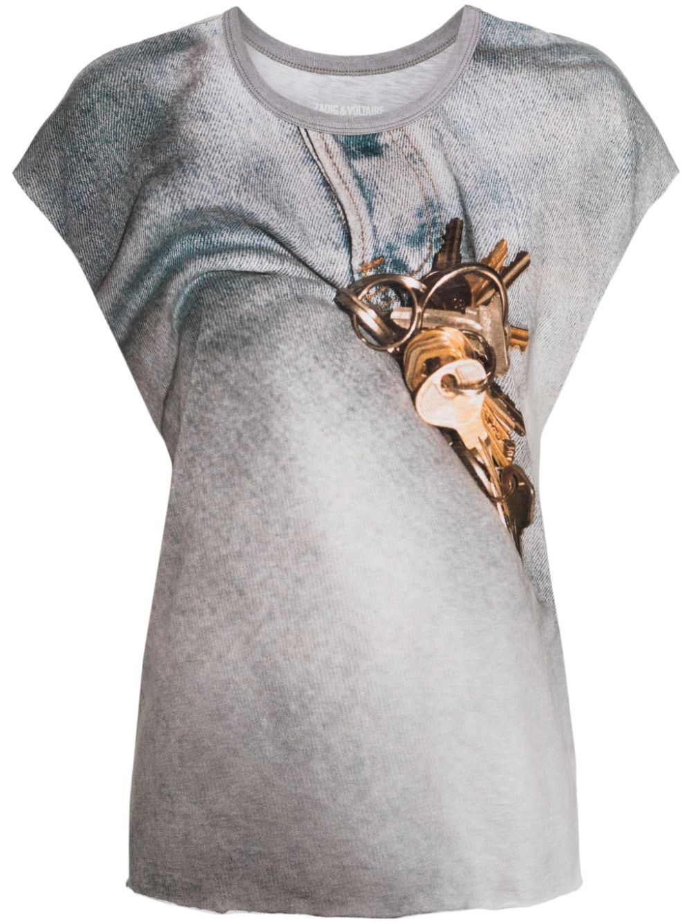 Zadig&Voltaire Cecilia key-print T-shirt - Grey von Zadig&Voltaire