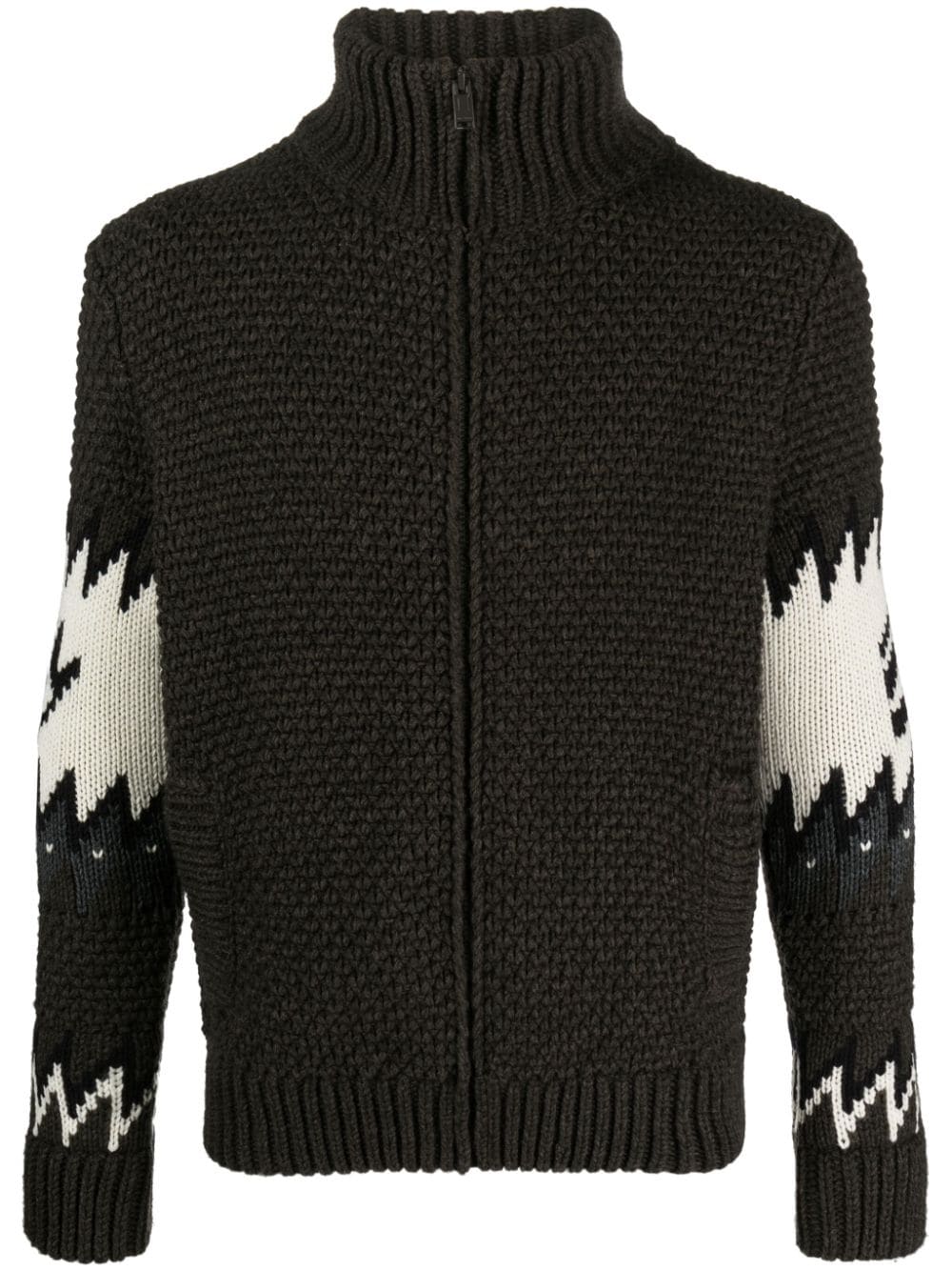 Zadig&Voltaire Christophe intarsia-knit cardigan - Grey von Zadig&Voltaire