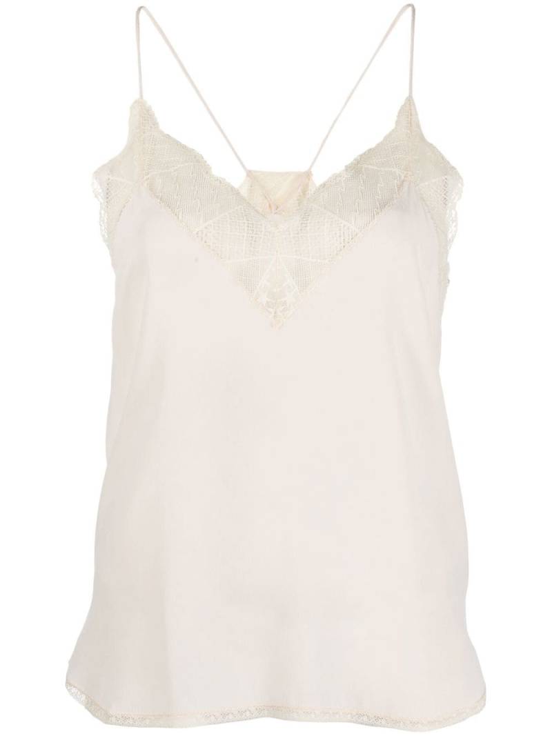 Zadig&Voltaire Christy silk camisole - Neutrals von Zadig&Voltaire