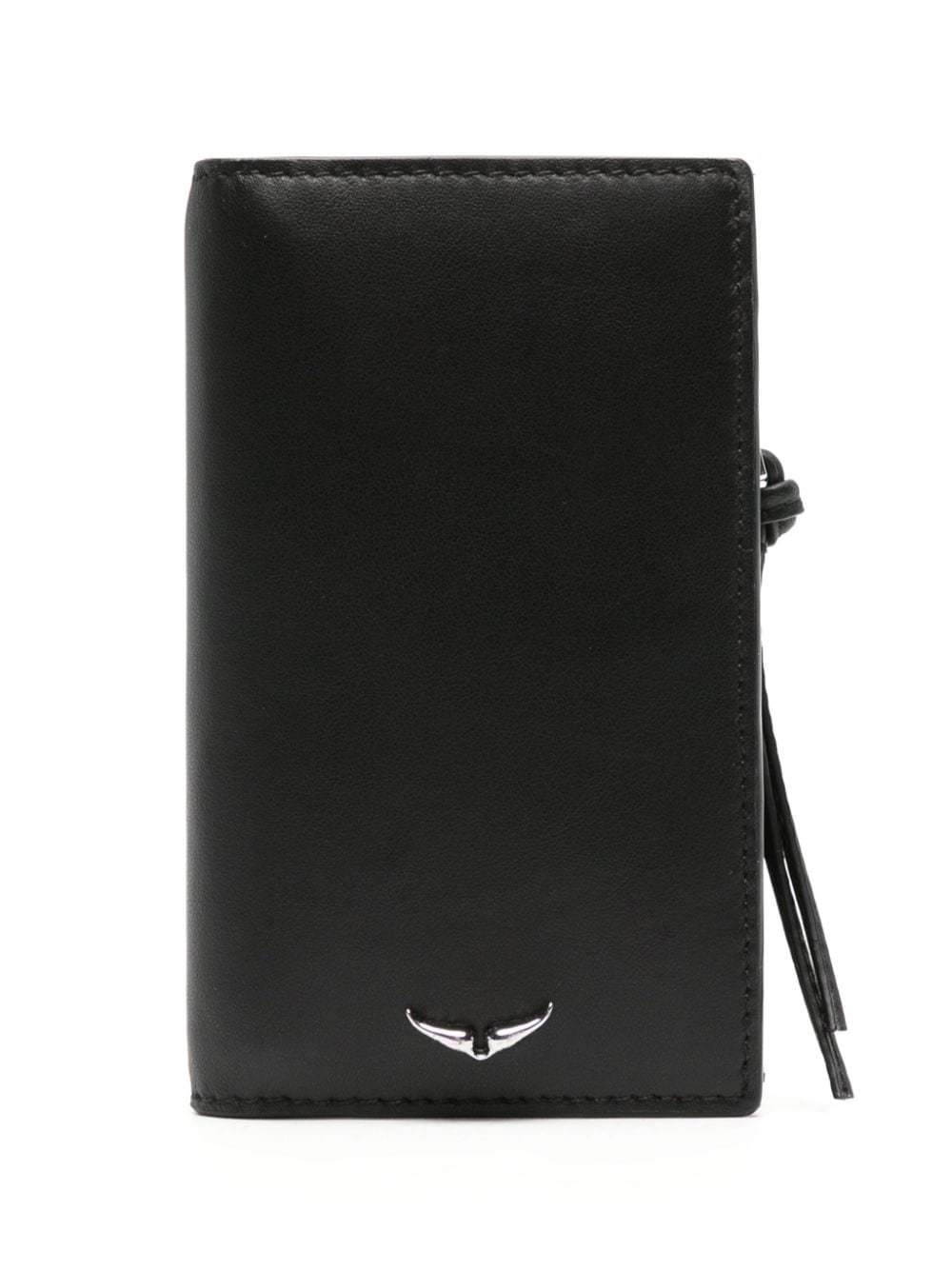 Zadig&Voltaire Compact Eternal leather cardholder - Black von Zadig&Voltaire