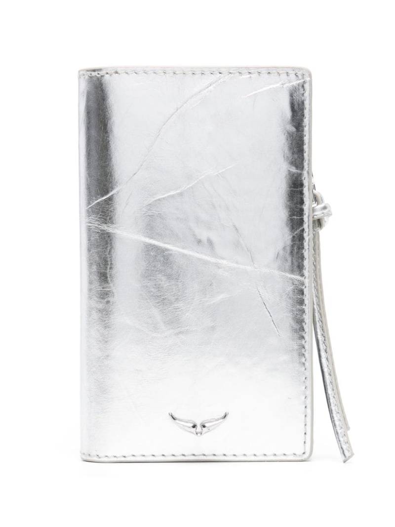 Zadig&Voltaire Compact Eternal metallic cardholder - Silver von Zadig&Voltaire