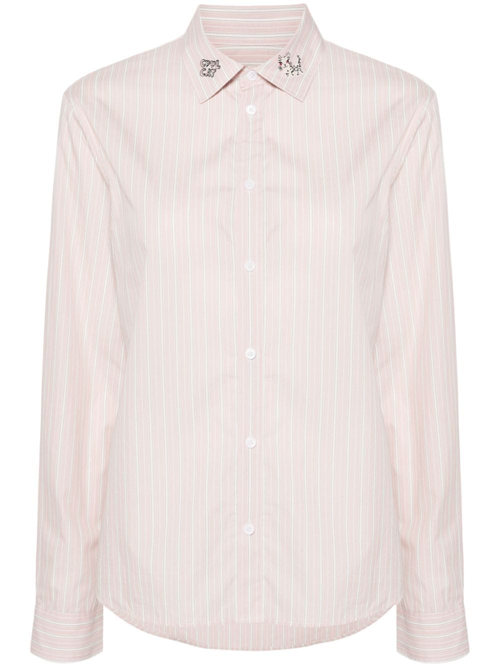 Zadig&Voltaire Cool Cat striped cotton shirt - Pink von Zadig&Voltaire