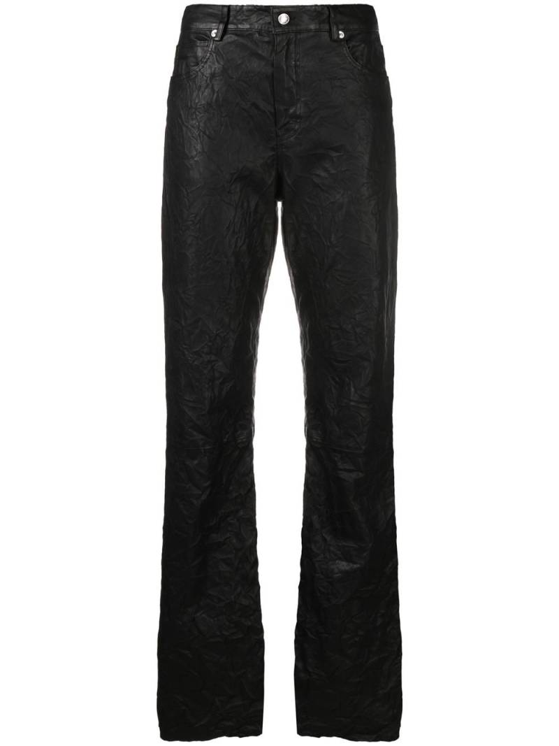 Zadig&Voltaire Evy crinkled leather trousers - Black von Zadig&Voltaire