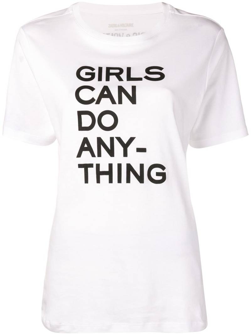 Zadig&Voltaire Girls Can Do Anything T-shirt - White von Zadig&Voltaire