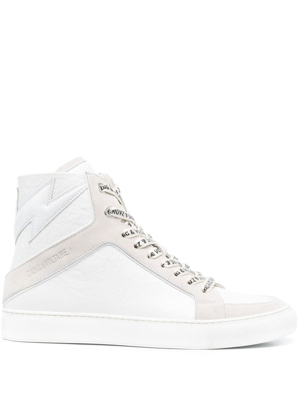 Zadig&Voltaire High Flash panelled leather sneakers - White von Zadig&Voltaire