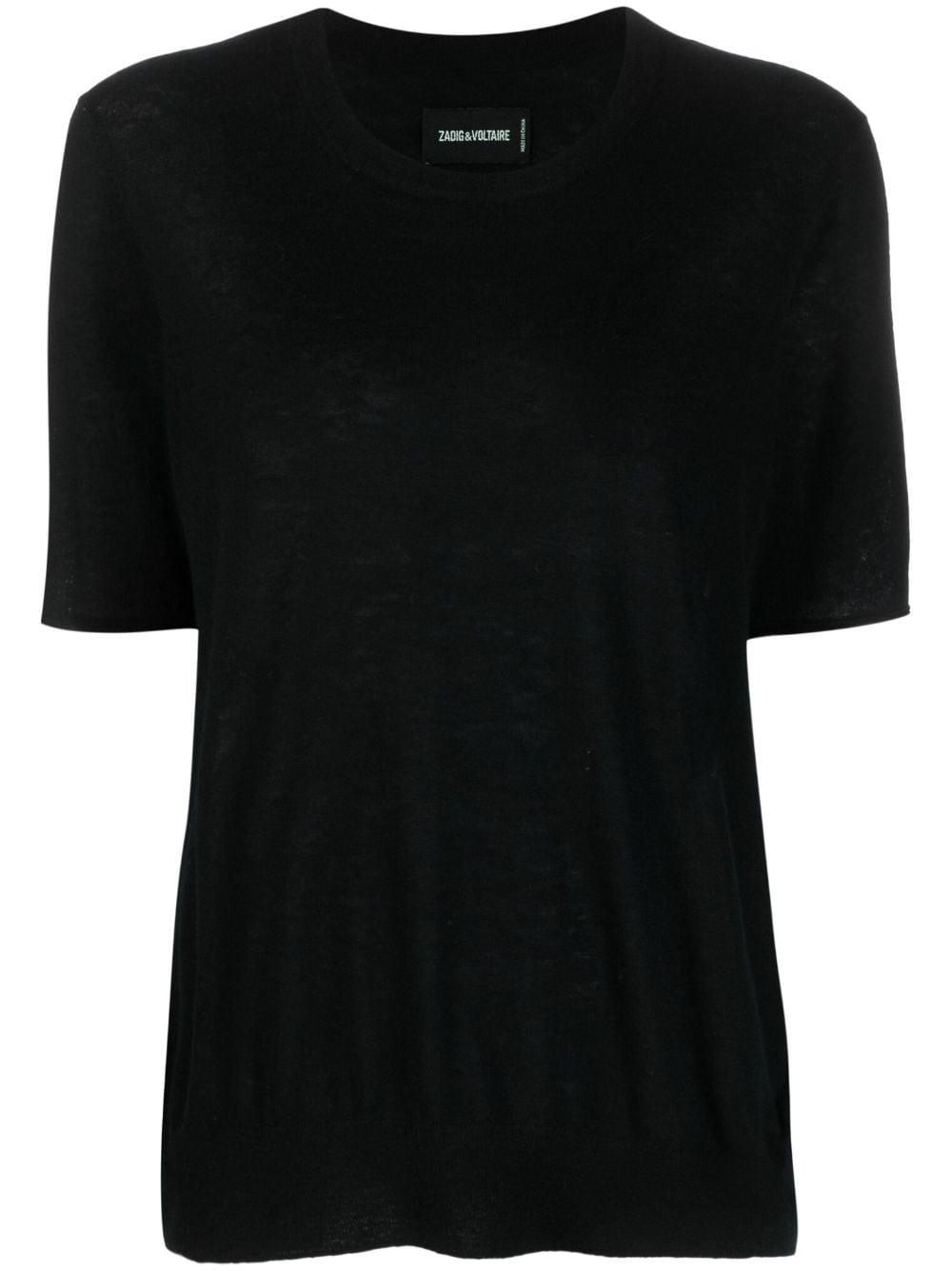 Zadig&Voltaire Ida recycled cashmere T-shirt - Black von Zadig&Voltaire