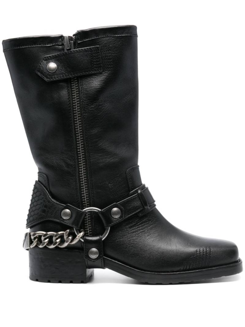 Zadig&Voltaire Igata leather biker boots - Black von Zadig&Voltaire