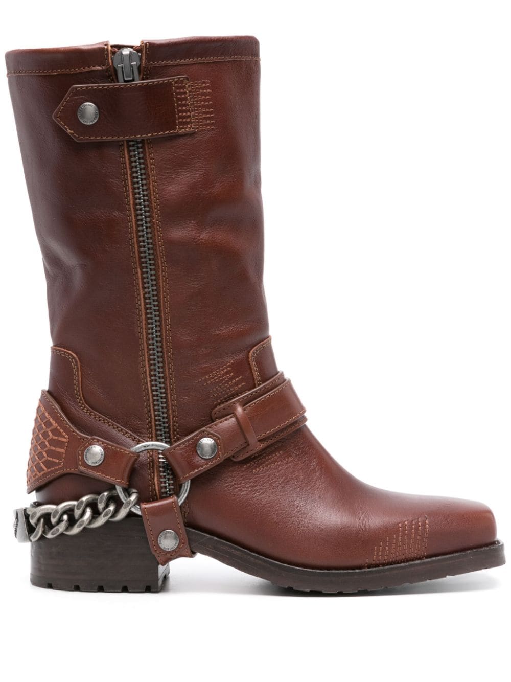 Zadig&Voltaire Igata leather boots - Brown von Zadig&Voltaire