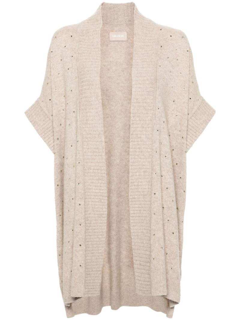 Zadig&Voltaire Indiany rhinestoned cashmere cardi-coat - Neutrals von Zadig&Voltaire