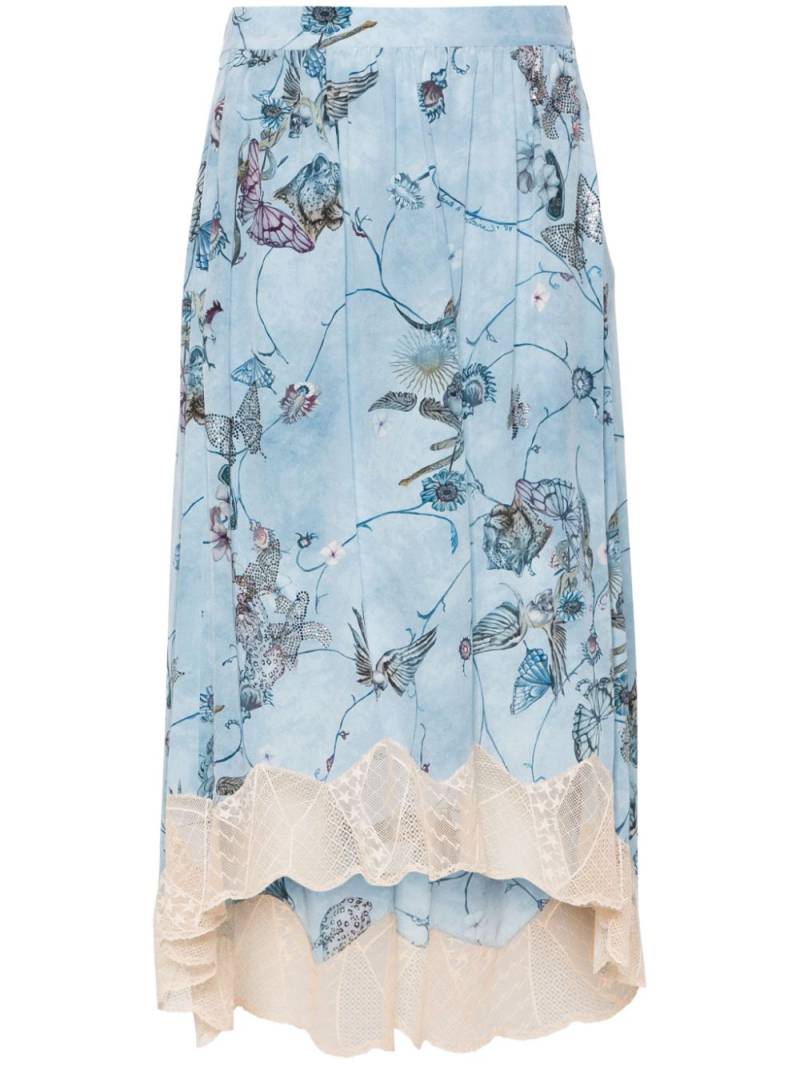 Zadig&Voltaire Joslin silk midi skirt - Blue von Zadig&Voltaire