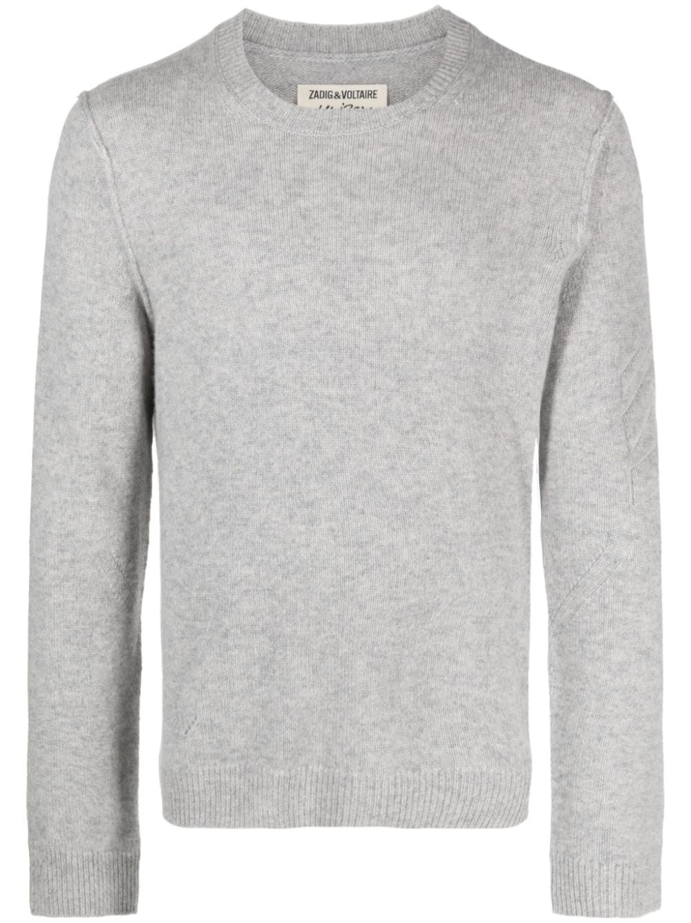 Zadig&Voltaire Kennedy logo-embroidered cashmere jumper - Grey von Zadig&Voltaire