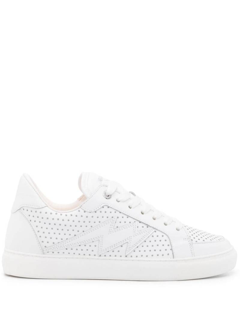 Zadig&Voltaire La Flash leather sneakers - White von Zadig&Voltaire