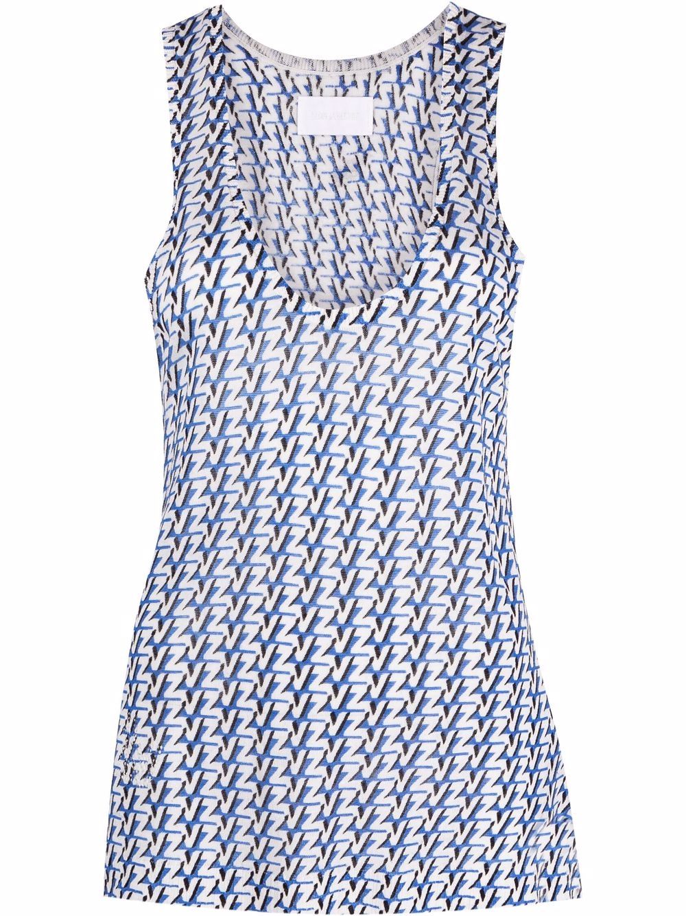 Zadig&Voltaire Lee monogram-print tank top - Blue von Zadig&Voltaire