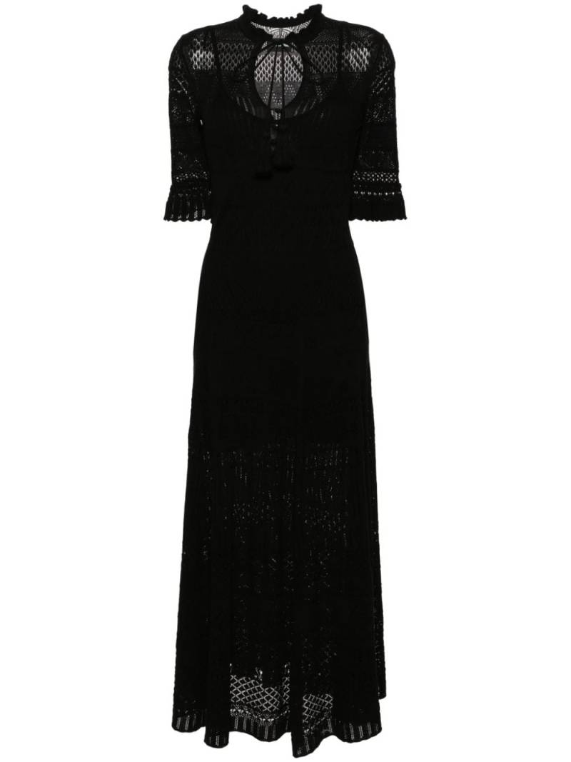 Zadig&Voltaire Memphis pointelle-knit maxi dress - Black von Zadig&Voltaire