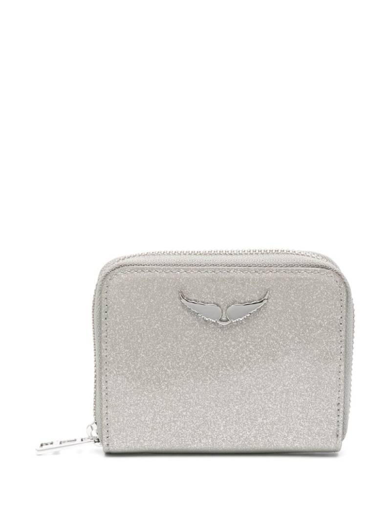 Zadig&Voltaire Mini ZV Infinity glitter patent purse - Silver von Zadig&Voltaire