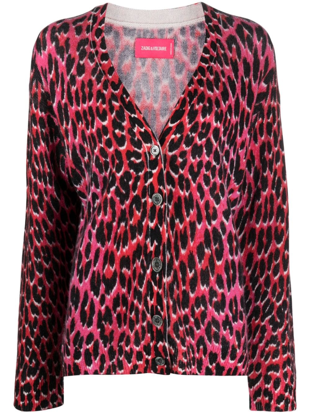 Zadig&Voltaire Mirka leopard-print cardigan - Pink von Zadig&Voltaire