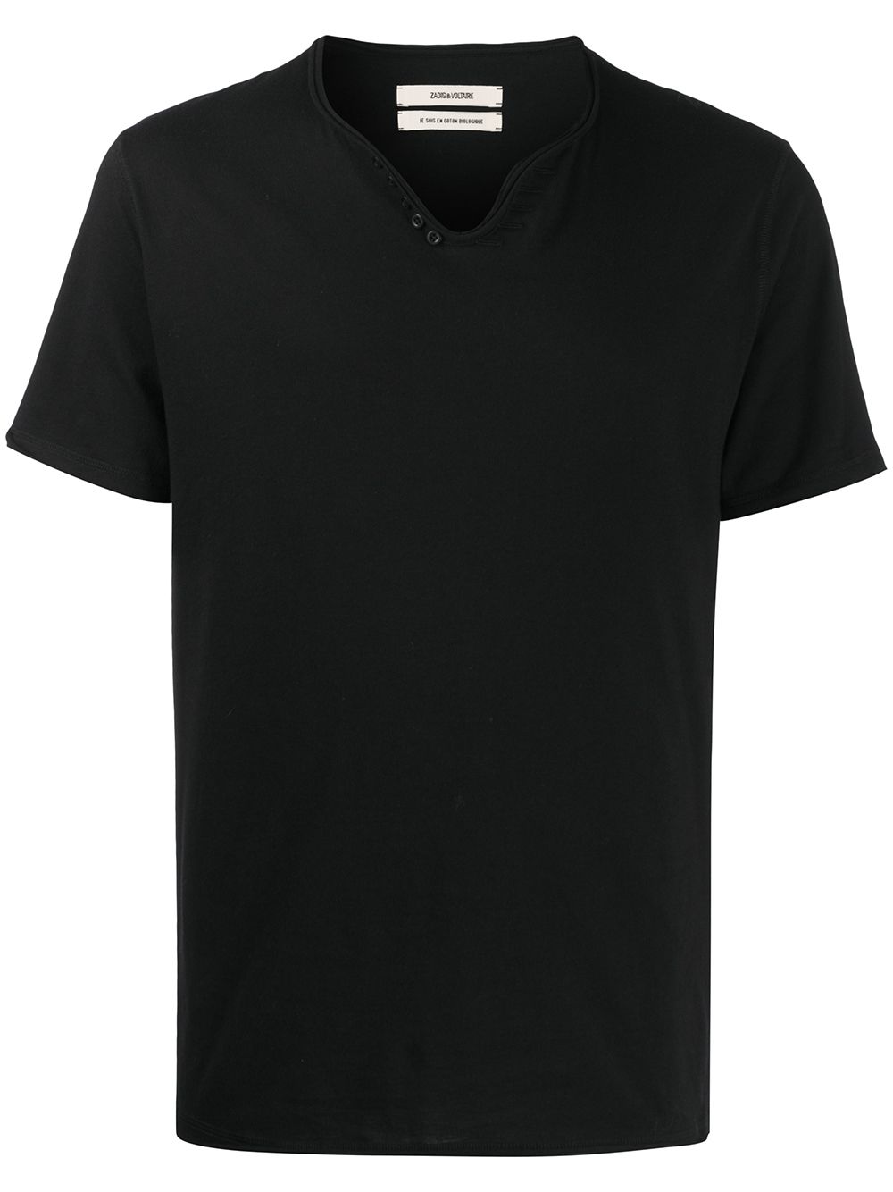 Zadig&Voltaire Monastir Henley-neck T-shirt - Black von Zadig&Voltaire