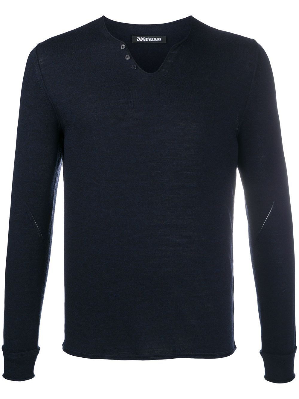 Zadig&Voltaire Monastir Henley-neck sweater - Blue von Zadig&Voltaire