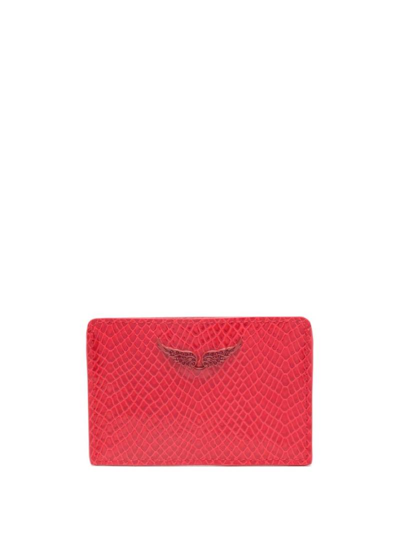 Zadig&Voltaire Pass python-effect cardholder - Red von Zadig&Voltaire