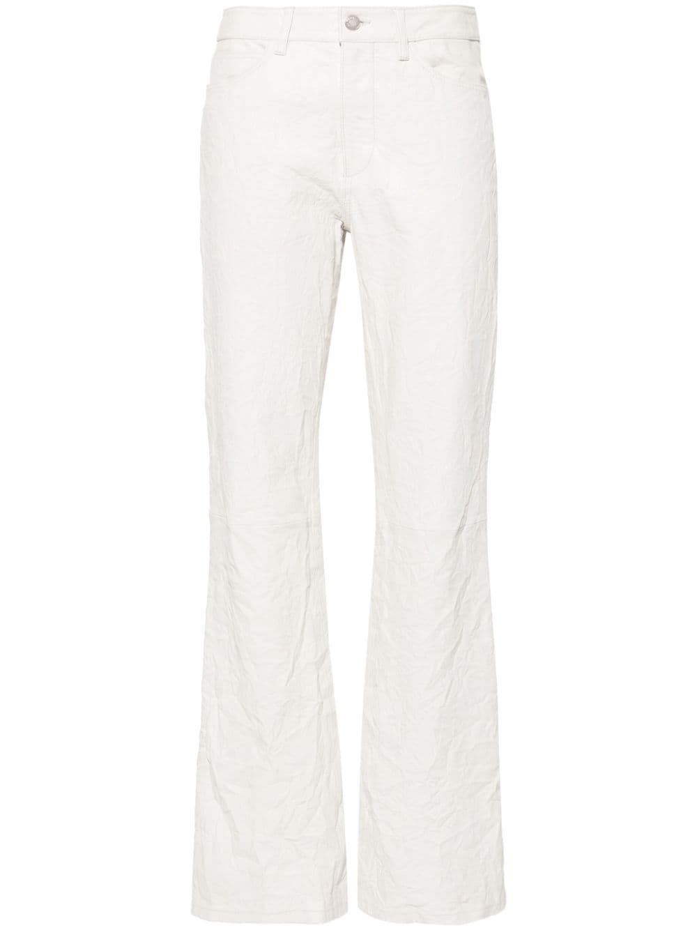 Zadig&Voltaire Pistol Cuir Froisse leather trousers - White von Zadig&Voltaire