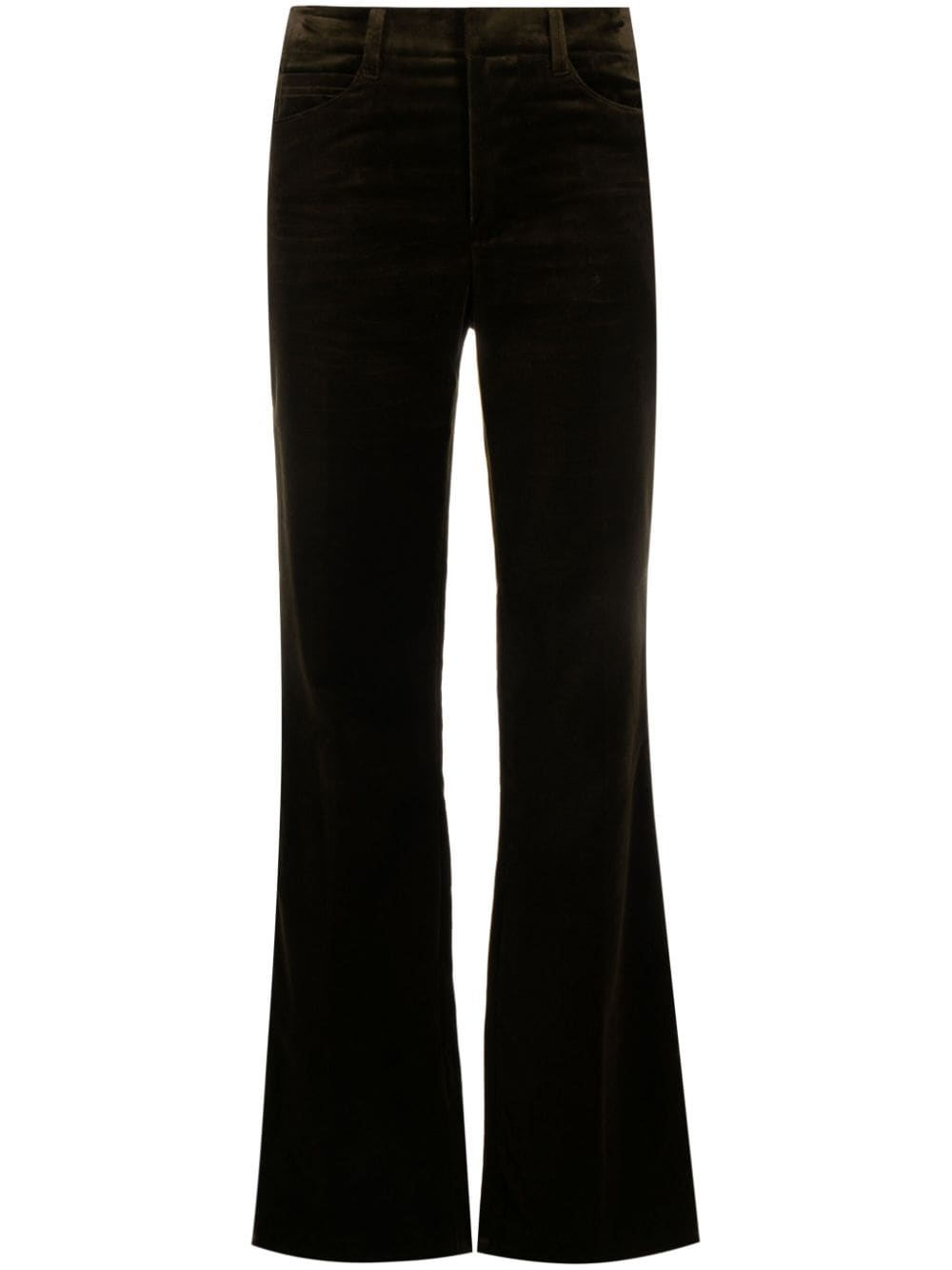 Zadig&Voltaire Pistol flared velvet trousers - Green von Zadig&Voltaire