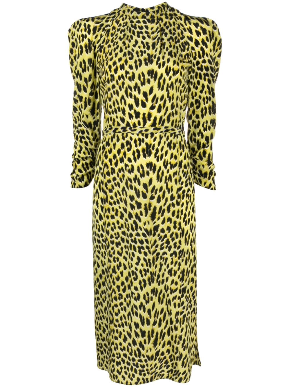 Zadig&Voltaire Racyl leopard-print silk midi dress - Yellow von Zadig&Voltaire