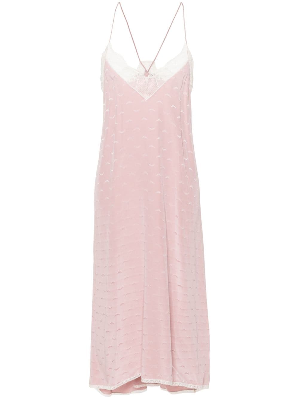 Zadig&Voltaire Risty wings-jacquard midi dress - Pink von Zadig&Voltaire