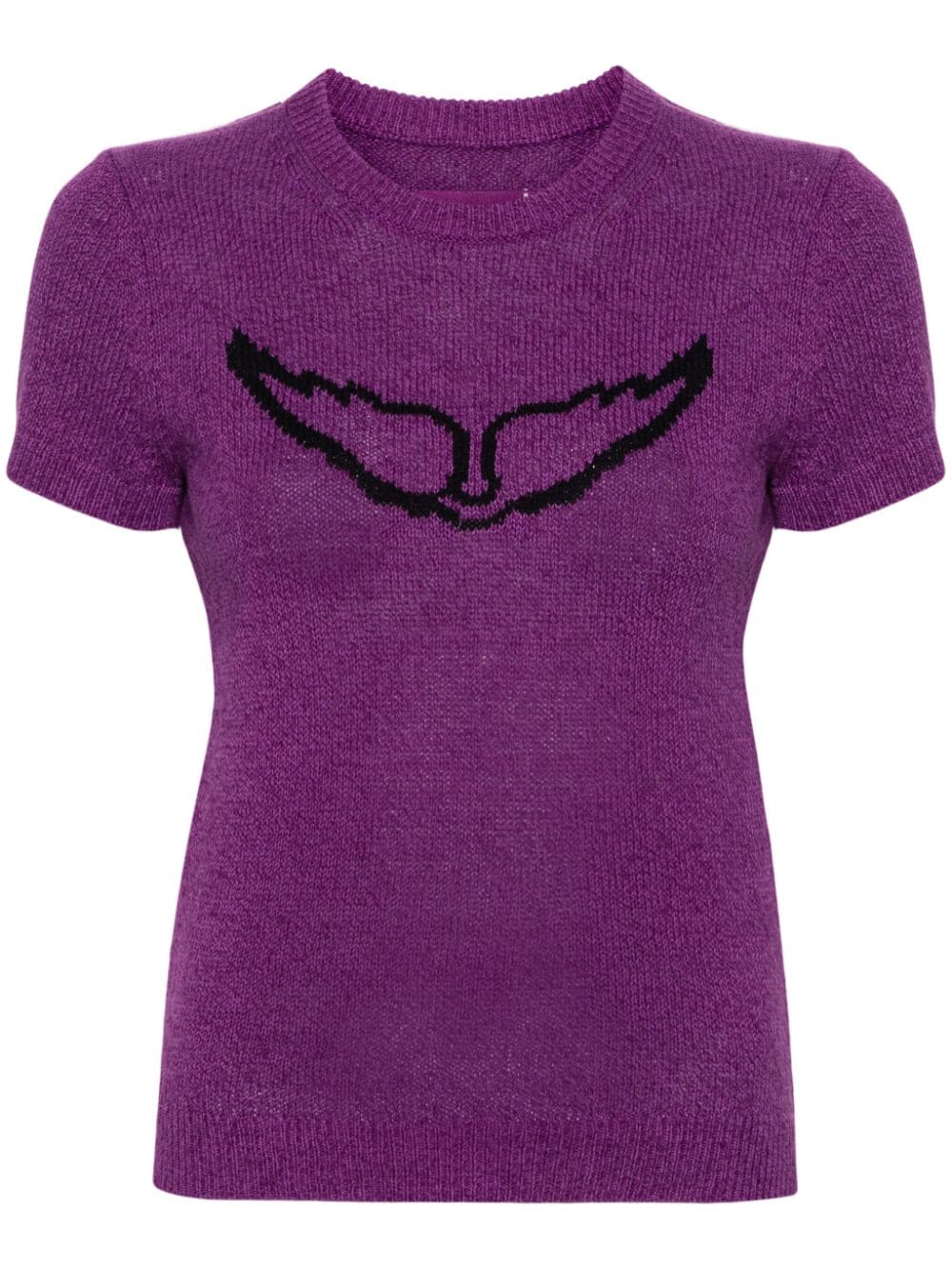 Zadig&Voltaire Sorly logo-intarsia top - Purple von Zadig&Voltaire