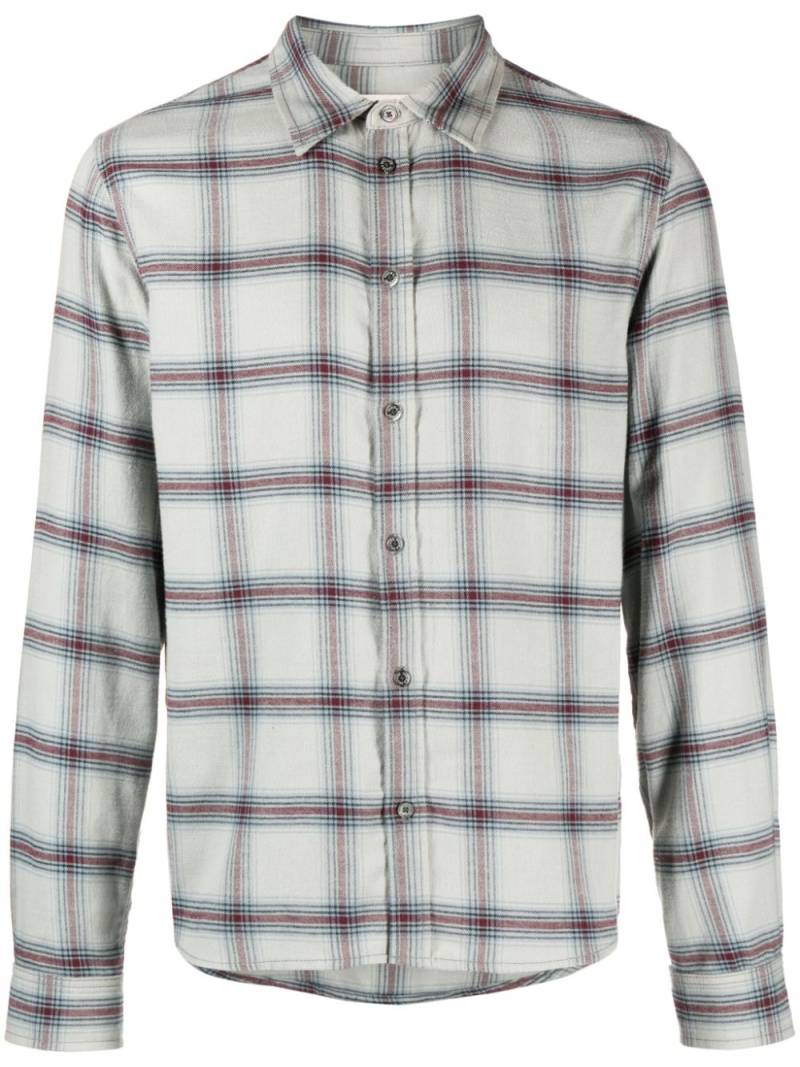 Zadig&Voltaire Stan flocked logo flannel shirt - Neutrals von Zadig&Voltaire