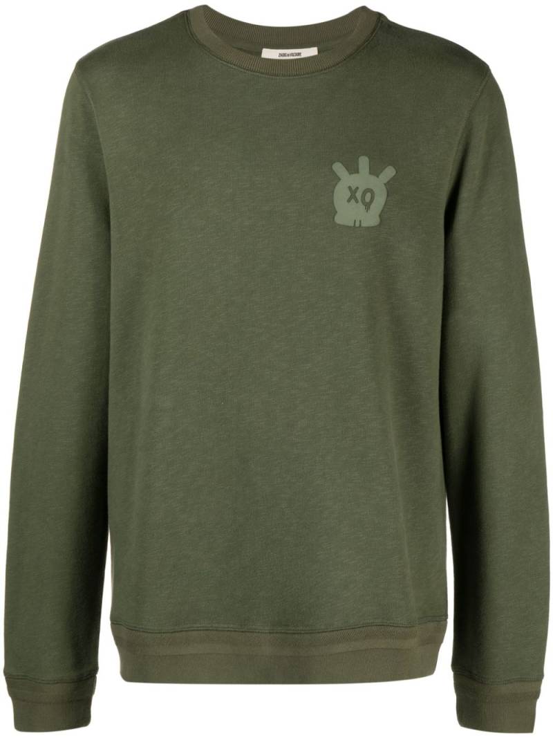 Zadig&Voltaire Stony Skull crew-neck cotton sweatshirt - Green von Zadig&Voltaire