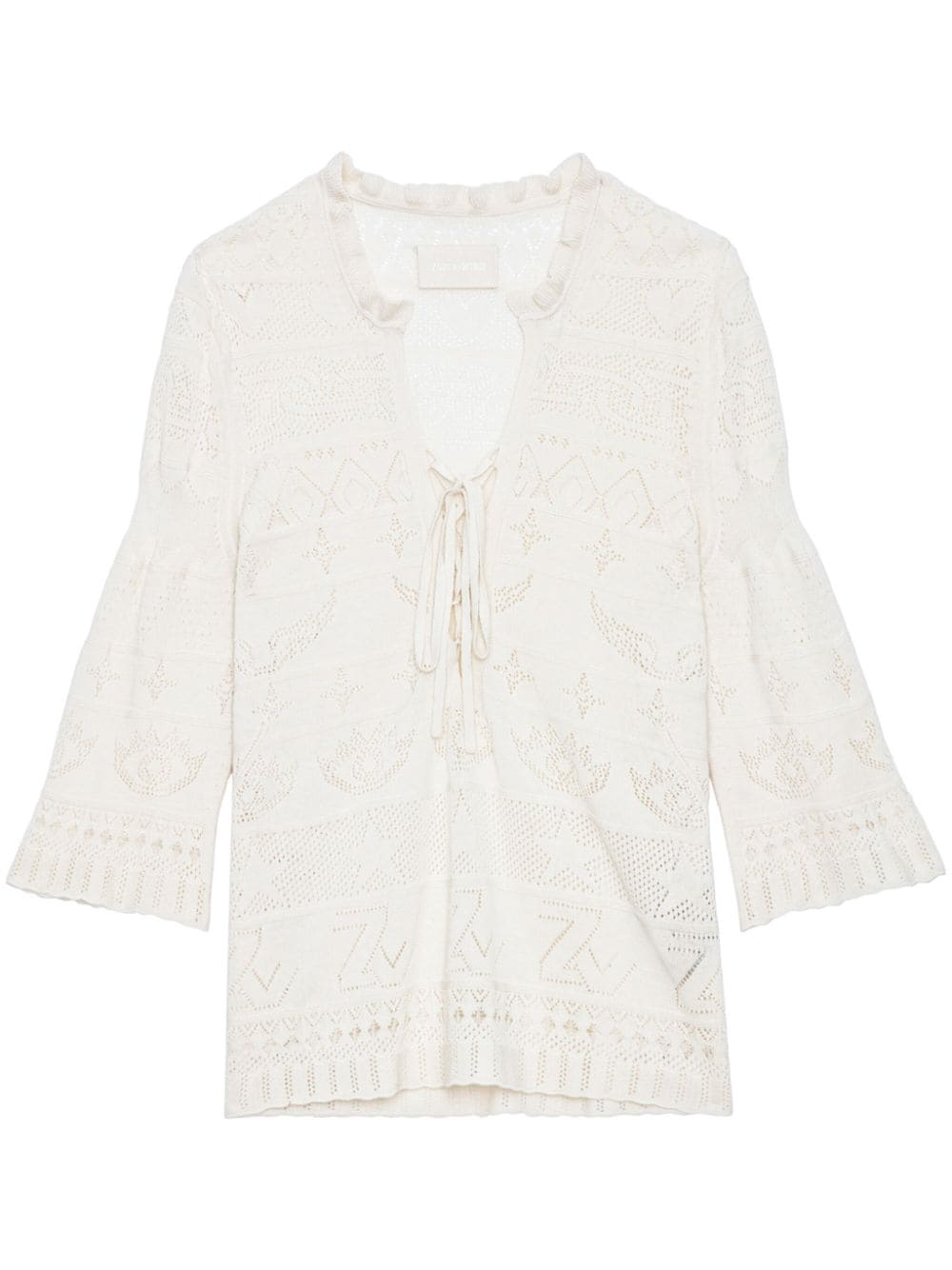 Zadig&Voltaire Taho openwork-knit top - White von Zadig&Voltaire