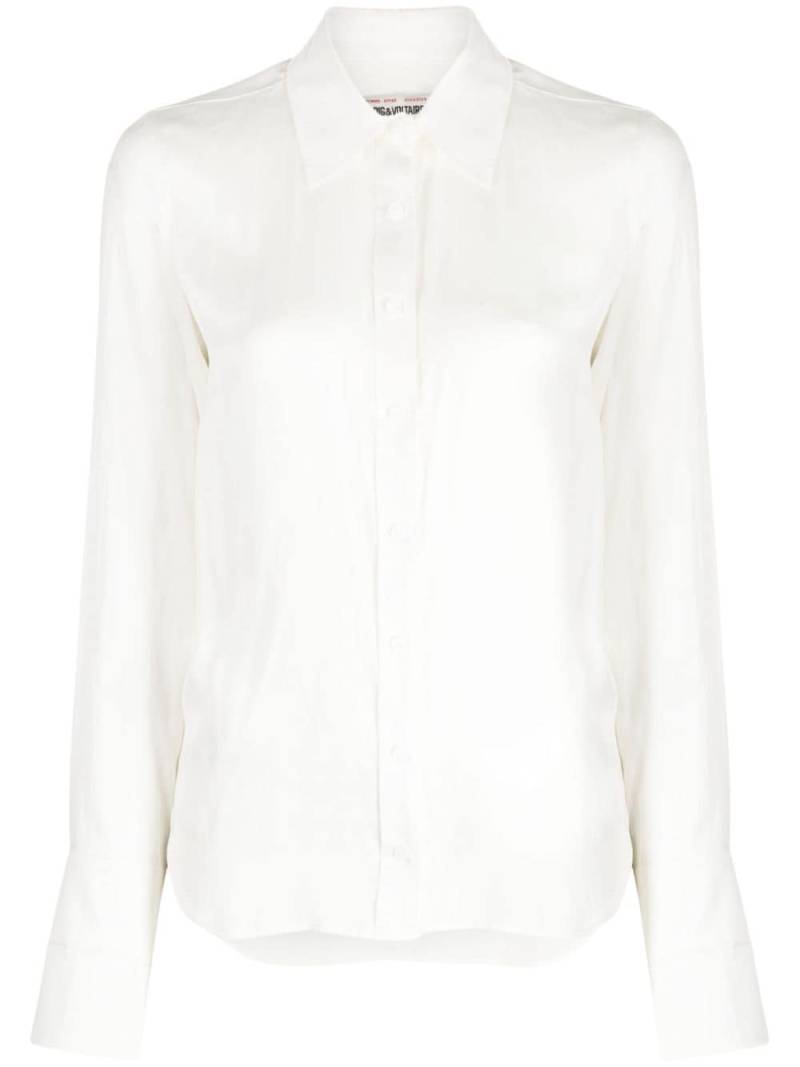 Zadig&Voltaire Tasko satin-finish shirt - White von Zadig&Voltaire