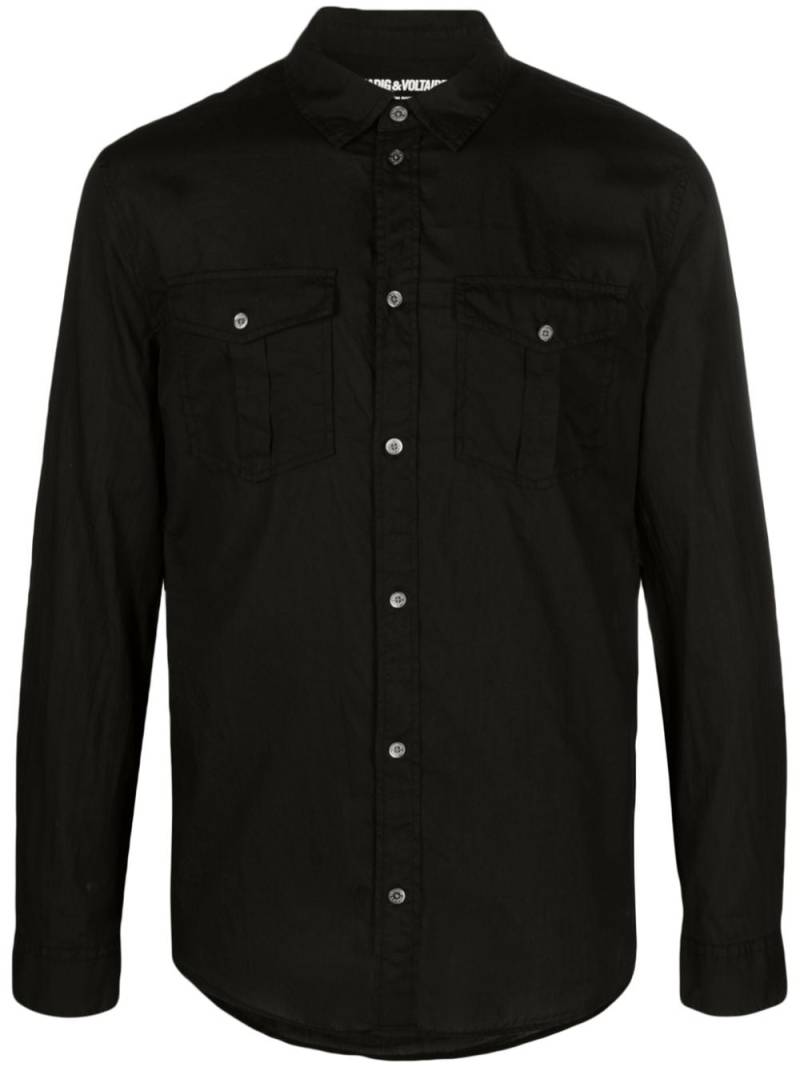Zadig&Voltaire Thibaut organic cotton shirt - Black von Zadig&Voltaire