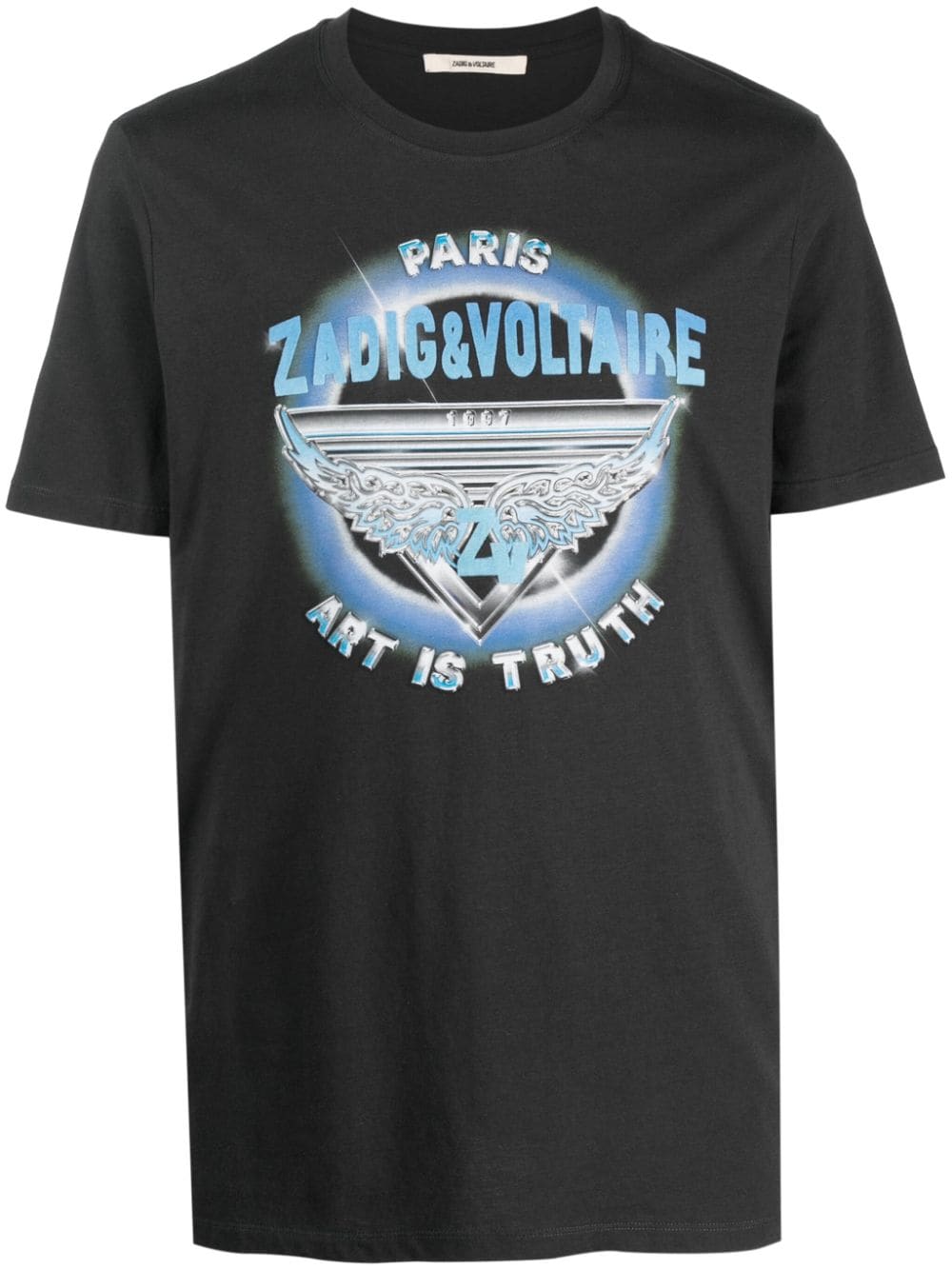 Zadig&Voltaire Tommy logo-print organic-cotton T-shirt - Grey von Zadig&Voltaire