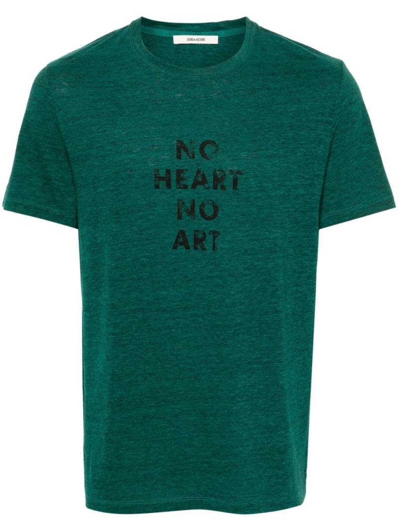 Zadig&Voltaire Tommy slogan-print T-shirt - Green von Zadig&Voltaire